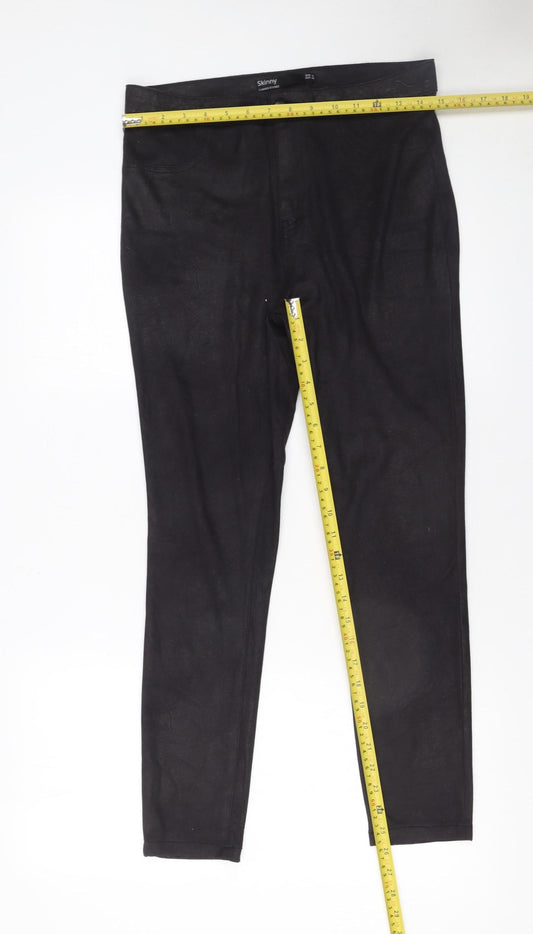 Womens UK Size 12 S Dunnes Stores Slim Fit Casual Workwear Black Trousers