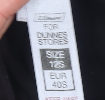 Womens UK Size 12 S Dunnes Stores Slim Fit Casual Workwear Black Trousers