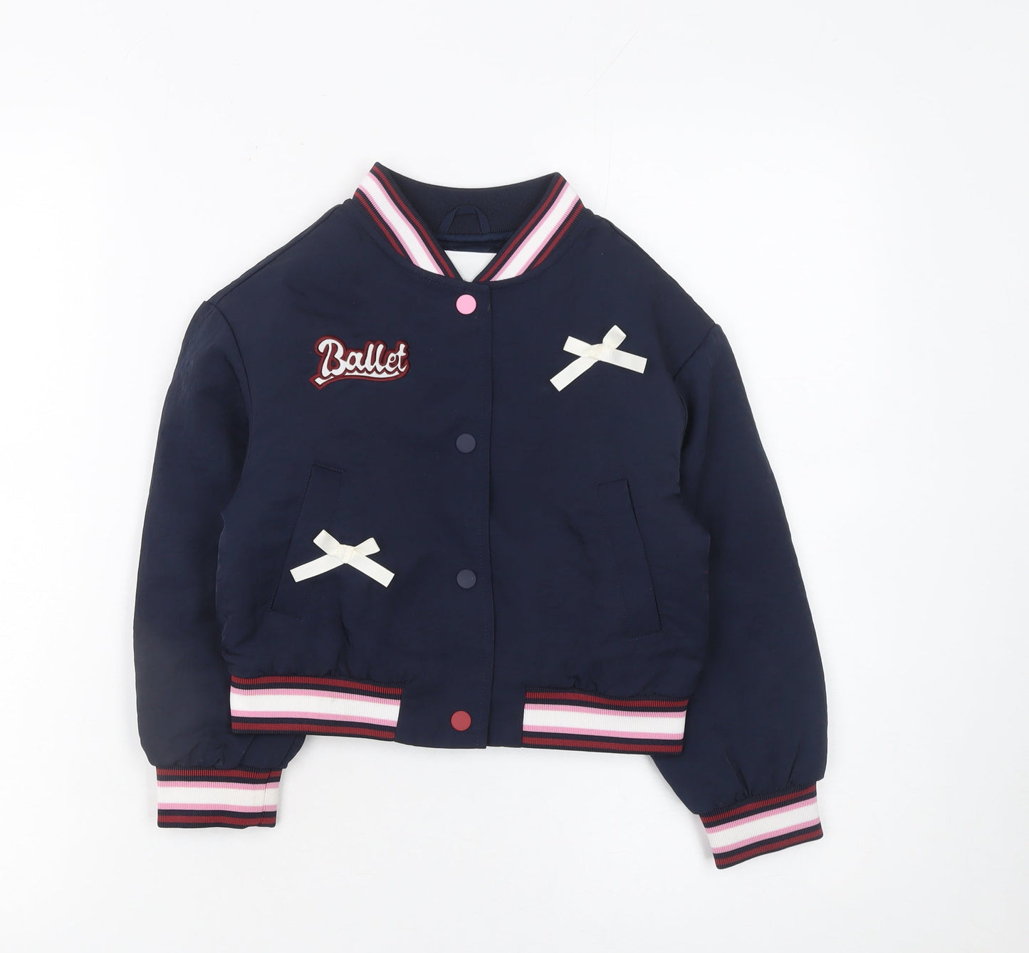 Girls UK Size 6-7 Years Marks and Spencer Blue Varsity Jacket