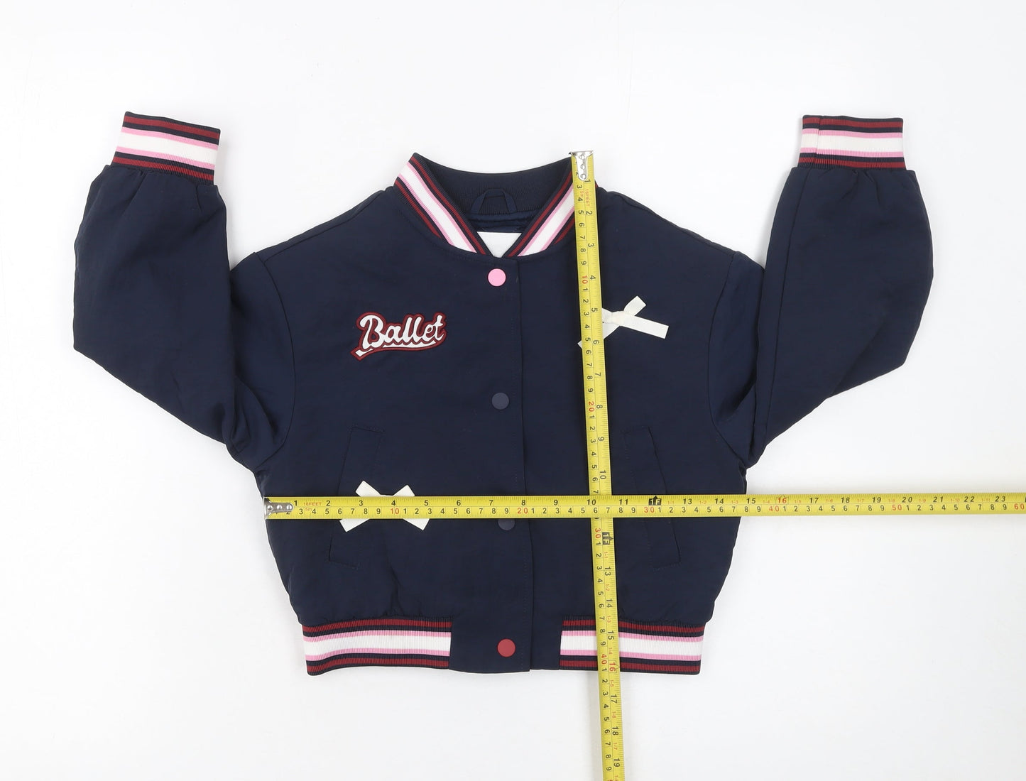 Girls UK Size 6-7 Years Marks and Spencer Blue Varsity Jacket