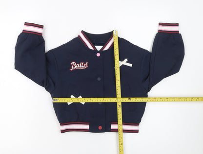 Girls UK Size 6-7 Years Marks and Spencer Blue Varsity Jacket