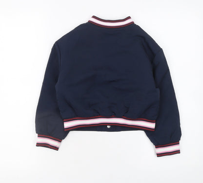 Girls UK Size 6-7 Years Marks and Spencer Blue Varsity Jacket