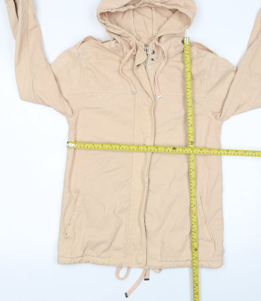 Womens UK Size 6 Topshop Beige Anorak Coat