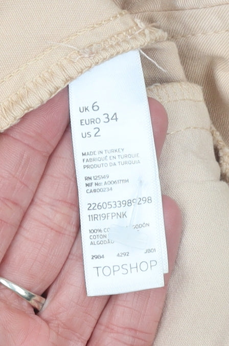Womens UK Size 6 Topshop Beige Anorak Coat