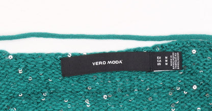 Womens UK Size 12 VERO MODA Green Pullover Jumper