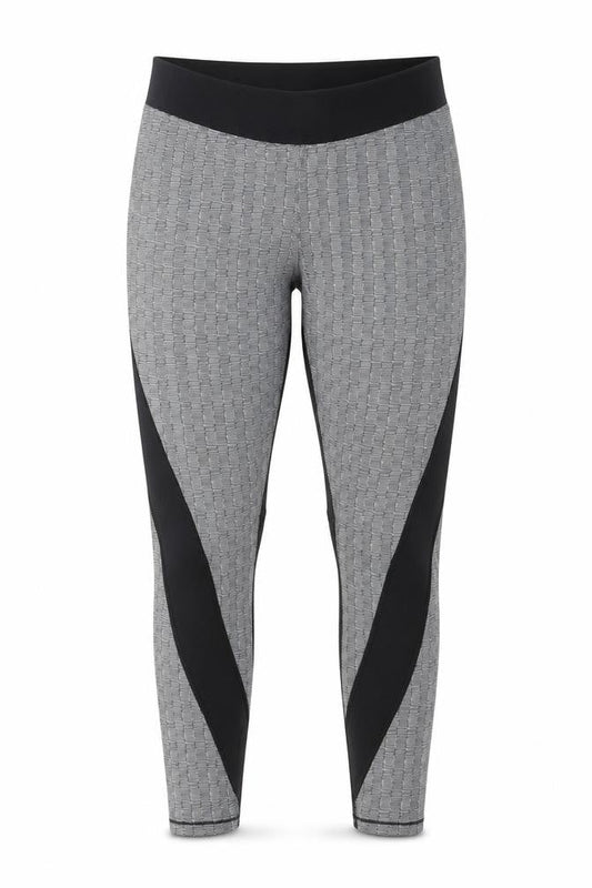 Front view of Ivy Park women’s black grey large leggings stretch activewear trousers