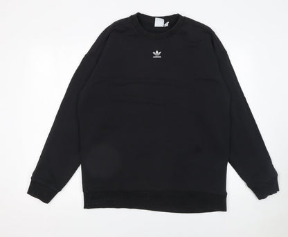 Womens UK Size 14 adidas Black Pullover Sweatshirt