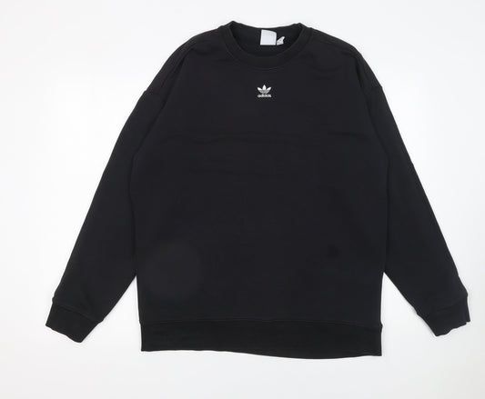 Womens UK Size 14 adidas Black Pullover Sweatshirt