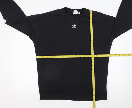 Womens UK Size 14 adidas Black Pullover Sweatshirt