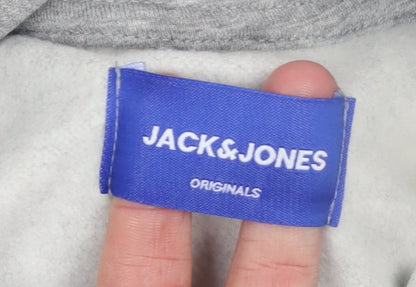 Mens UK Size S JACK & JONES Grey Pullover Hoodie
