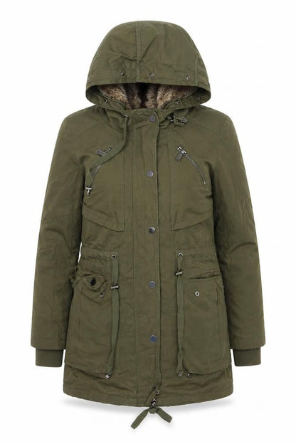 Womens UK Size 6 Ever New Green Parka Coat