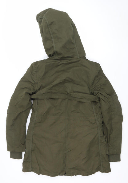 Womens UK Size 6 Ever New Green Parka Coat