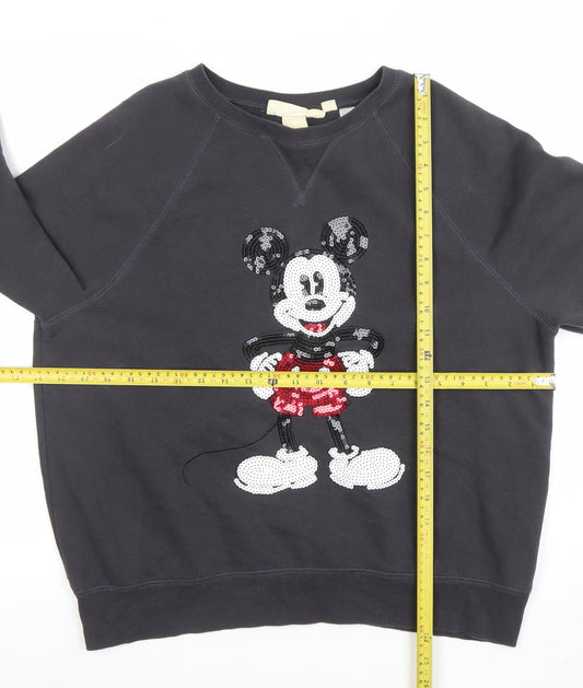 Womens UK Size 12 H&M Black Pullover Sweatshirt