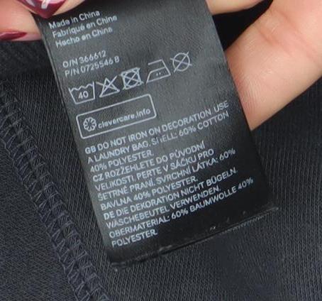 Womens UK Size 12 H&M Black Pullover Sweatshirt