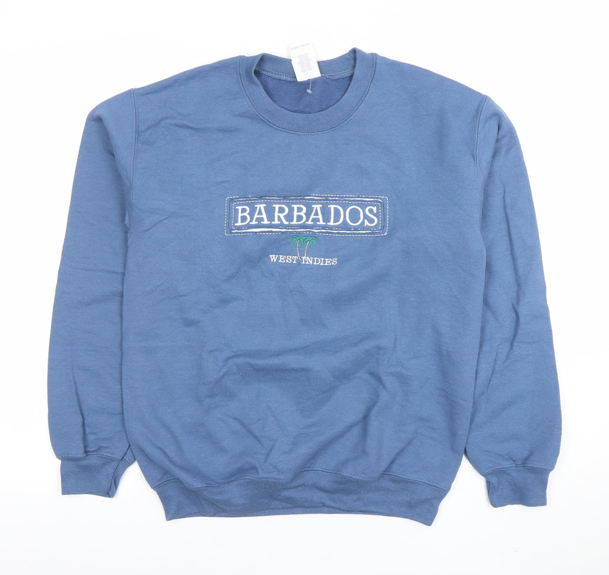 Mens UK Size S Gildan Blue Pullover Sweatshirt