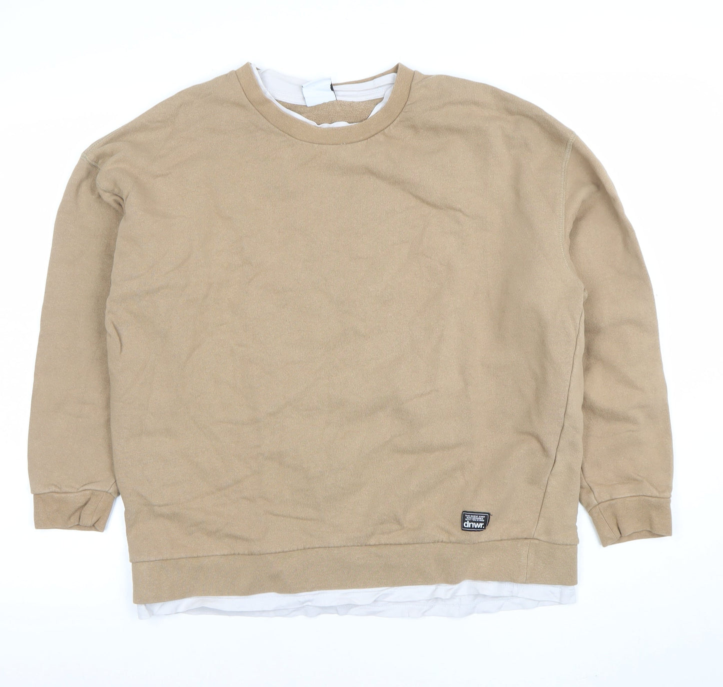 Womens UK Size M Zara Beige Pullover Sweatshirt