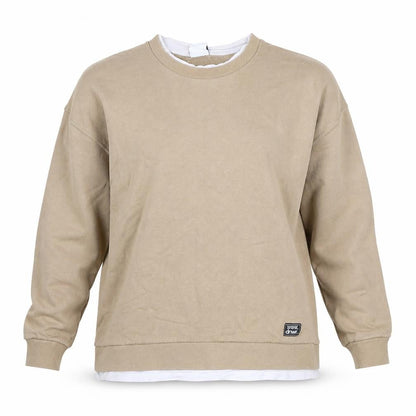 Womens UK Size M Zara Beige Pullover Sweatshirt