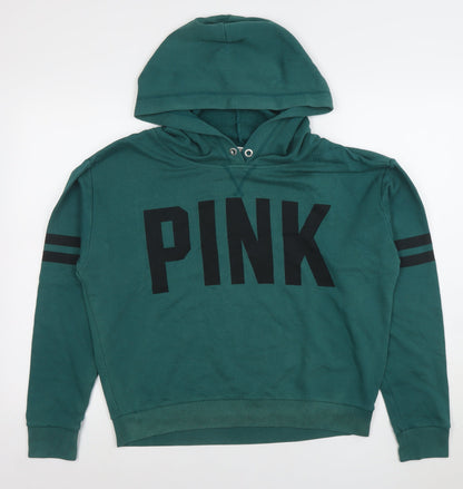 Womens UK Size M Victoria's Secret Green Pullover Hoodie