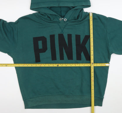 Womens UK Size M Victoria's Secret Green Pullover Hoodie