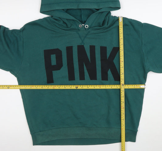 Womens UK Size M Victoria's Secret Green Pullover Hoodie