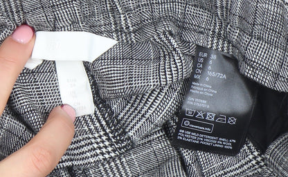 Womens UK Size 10 H&M Regular Fit Paperbag Grey Trousers