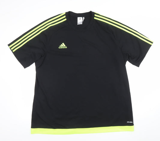 Mens UK Size 2XL adidas Black Gym & TrainingRunning & JoggingFootball T-Shirt