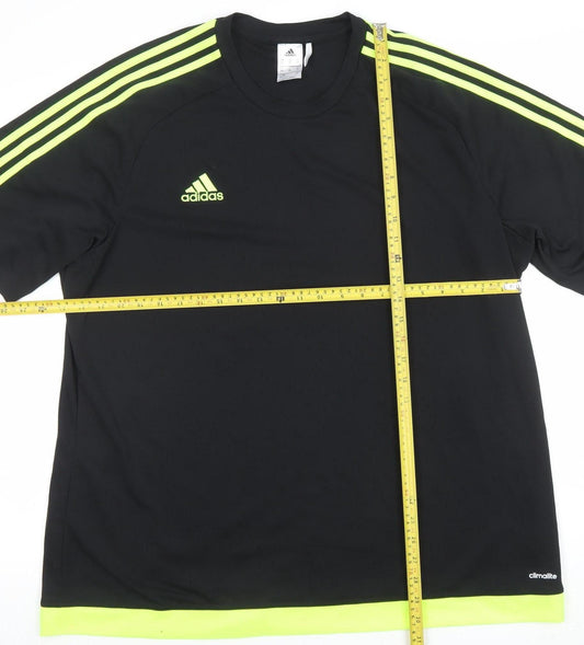 Mens UK Size 2XL adidas Black Gym & TrainingRunning & JoggingFootball T-Shirt