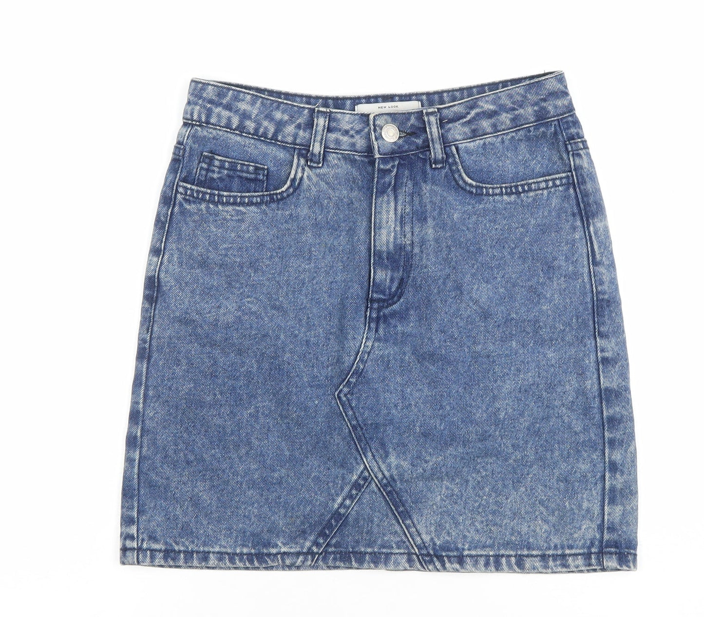 Womens UK Size 6 New Look Straight & Pencil Denim Skirt