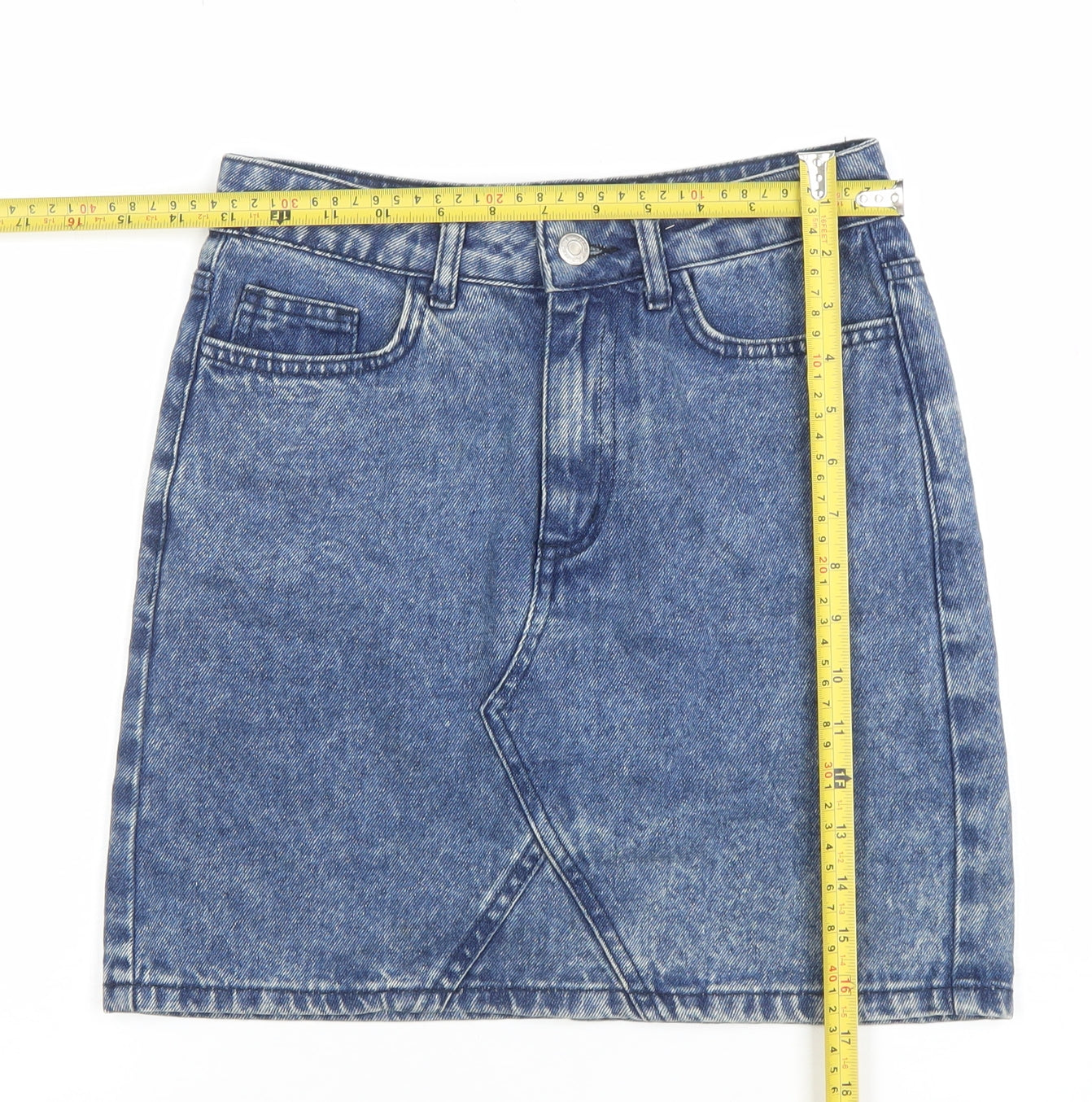 Womens UK Size 6 New Look Straight & Pencil Denim Skirt