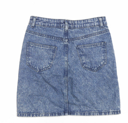 Womens UK Size 6 New Look Straight & Pencil Denim Skirt