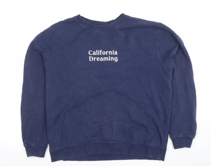 Womens UK Size M Cotton On Blue Pullover Sweatshirt
