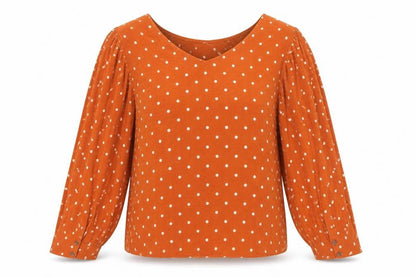 Womens UK Size 8 Bershka Orange Basic Blouse