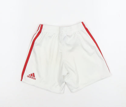 Adidas Boys White Athletic Football Shorts 2XS Bayern Munich Sportswear