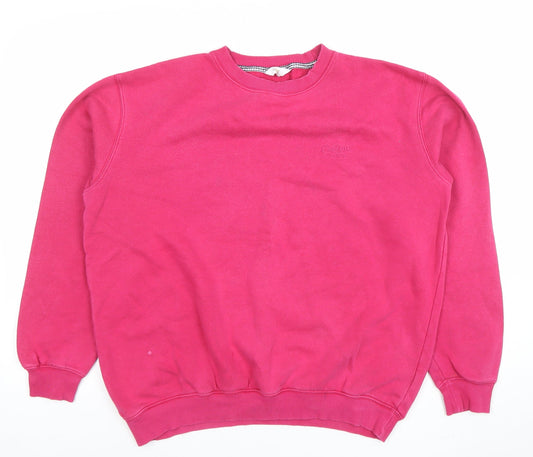 Womens UK Size M Cotton Traders Pink Pullover Sweatshirt