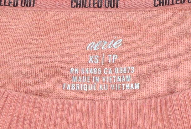 Womens UK Size XS Aerie Pink Pullover Sweatshirt