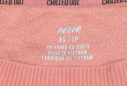 Womens UK Size XS Aerie Pink Pullover Sweatshirt