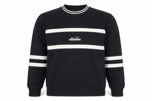 Front view of Ellesse women’s black uk 10 crew neck pullover sweatshirt