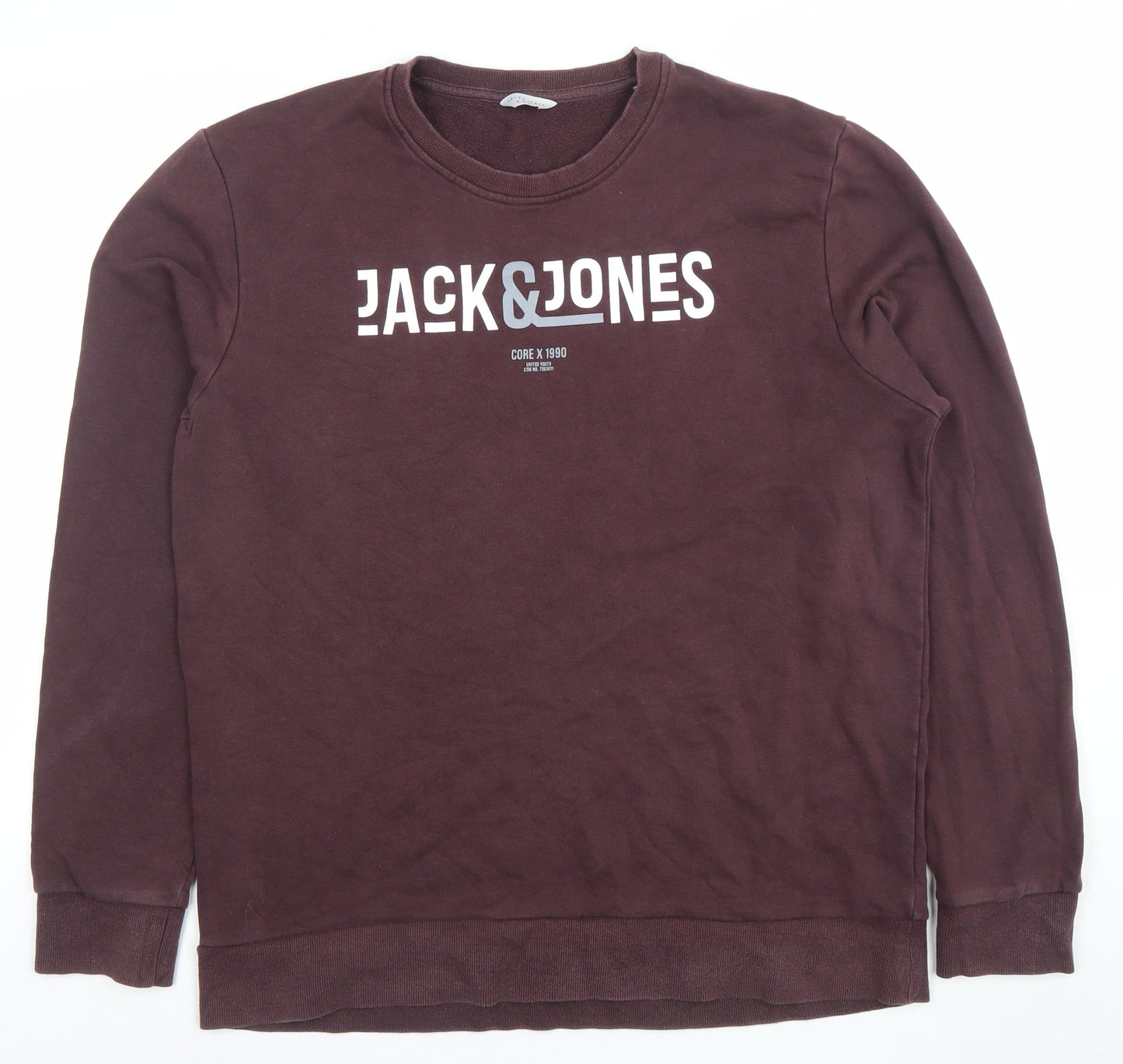 Mens UK Size L JACK & JONES Brown Pullover Sweatshirt