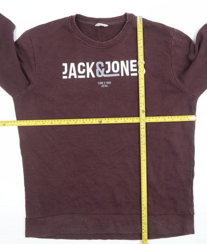 Mens UK Size L JACK & JONES Brown Pullover Sweatshirt