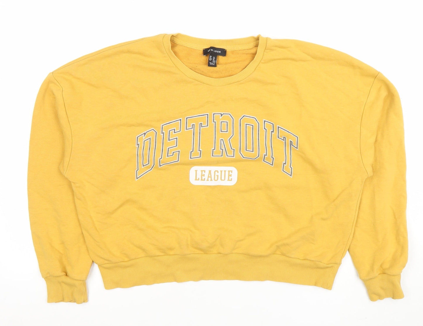 Womens UK Size 14 New Look Yellow Pullover Sweatshirt