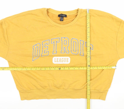 Womens UK Size 14 New Look Yellow Pullover Sweatshirt