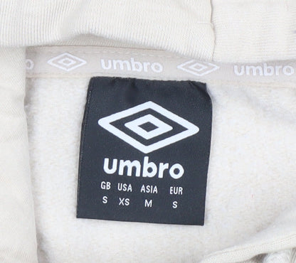 Womens UK Size S Umbro Beige Full Zip Hoodie