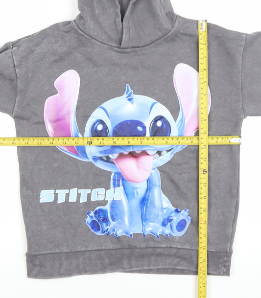 Girls UK Size 10-11 Years Disney Grey Pullover Hoodie
