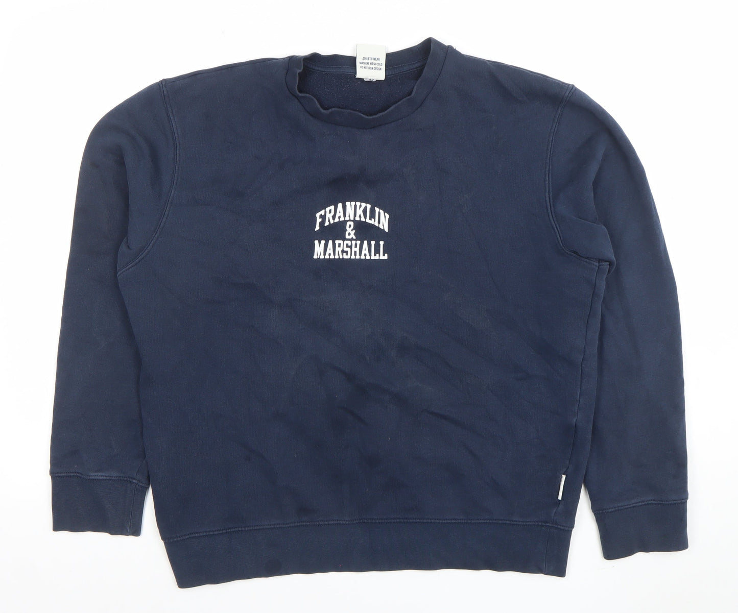 Womens UK Size M Franklin & Marshall Blue Pullover Sweatshirt