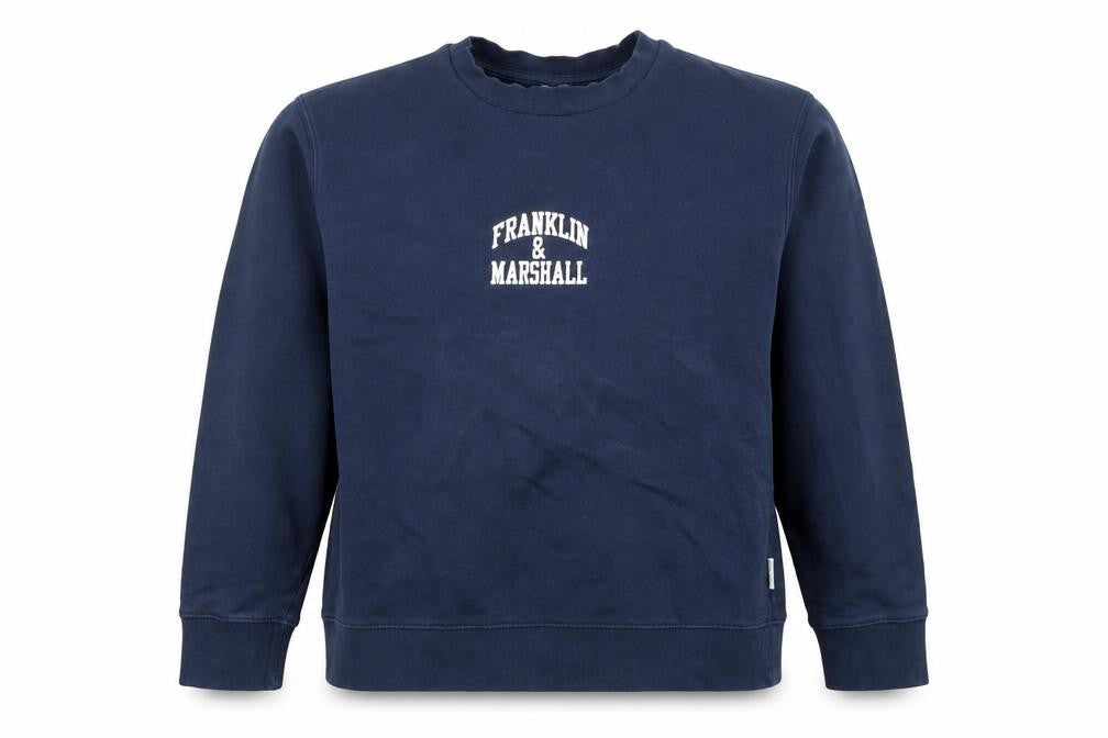 Womens UK Size M Franklin & Marshall Blue Pullover Sweatshirt