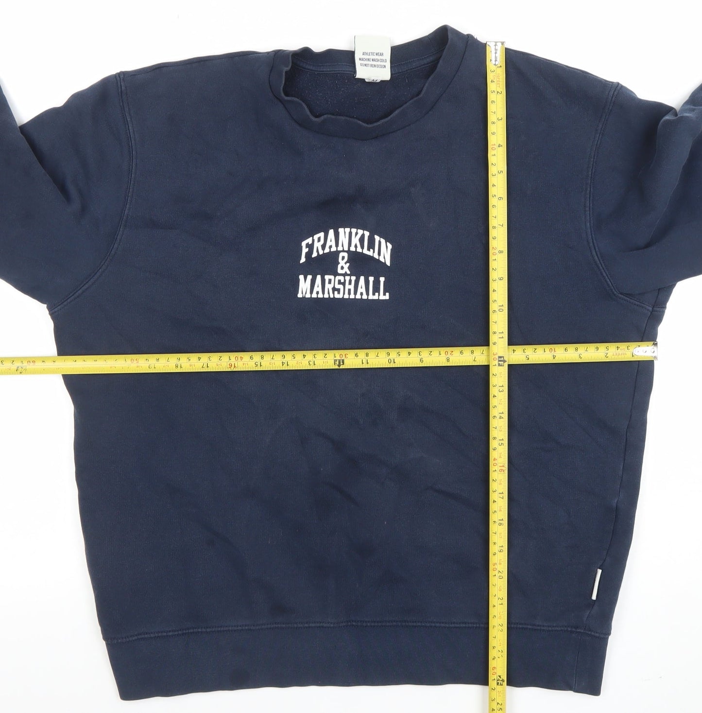 Womens UK Size M Franklin & Marshall Blue Pullover Sweatshirt