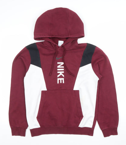 Womens UK Size XS Nike Red Pullover Hoodie