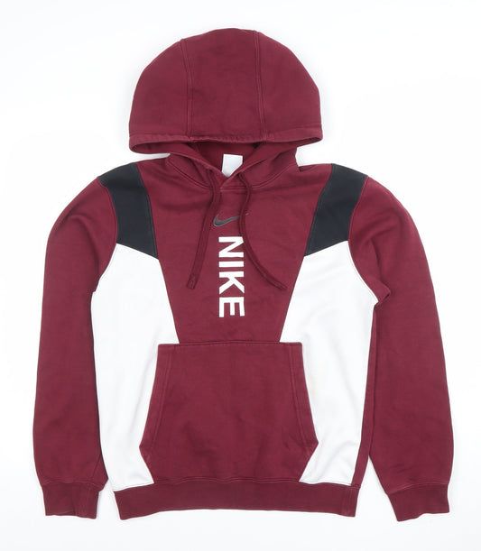 Womens UK Size XS Nike Red Pullover Hoodie