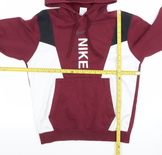 Womens UK Size XS Nike Red Pullover Hoodie