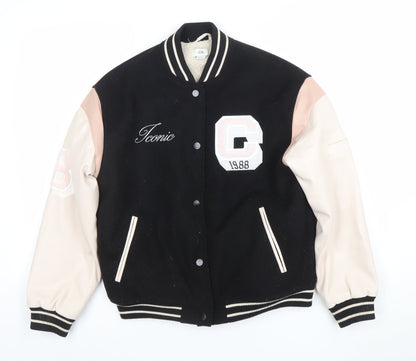 Girls UK Size 11-12 Years River Island Black Varsity Jacket